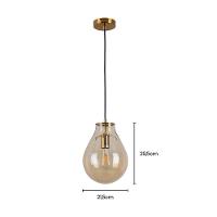 Lustre Pendente Skylight Tommy 3039 E27 Bivolt Bronze-conhaque - 4