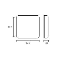 Painel De Led Taschibra Frameless Quadrado Sobrepor 18w Bivolt Branco 3000k Luz Amarela 15140135 - 4
