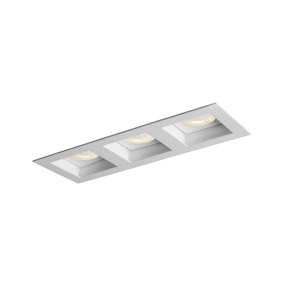 Spot De Embutir Newline Flat Para 3 Lâmpadas Par 20 E27 Bivolt Branco Preto - 1
