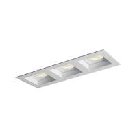 Spot De Embutir Newline Flat Para 3 Lâmpadas Par 20 E27 Bivolt Branco Preto - 1