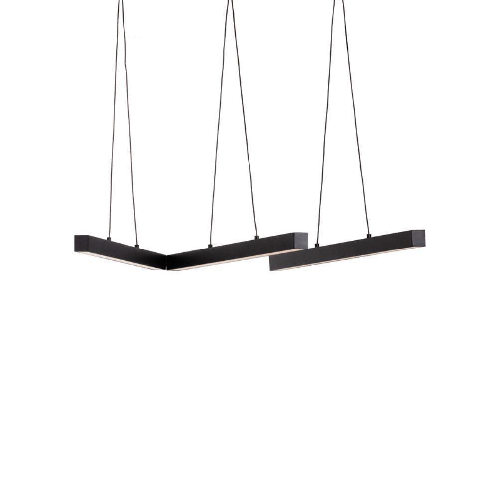 Lustre Pendente Newline Fit Led 725 Bivolt Preto 3000k Luz Amarela - 1