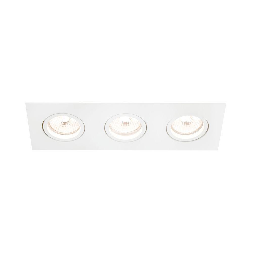 Spot De Embutir Newline Lisse Ii Para 3 Lâmpadas Ar111 Gu10 Bivolt Branco - 1