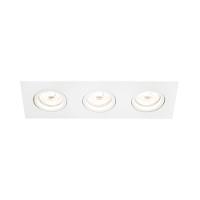Spot De Embutir Newline Lisse Ii Para 3 Lâmpadas Ar111 Gu10 Bivolt Branco - 1