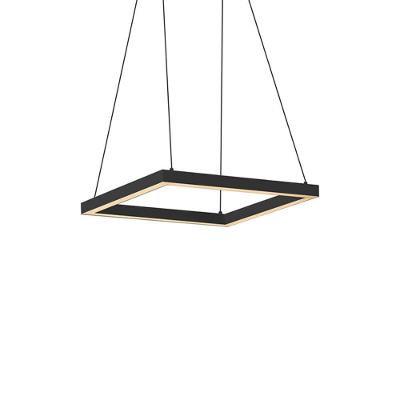Lustre Pendente Newline Fit Led 740 Bivolt Preto 3000k Luz Amarela