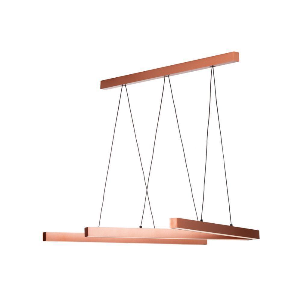 Lustre Pendente Newline Fit Led 725 Bivolt Cobre 3000k Luz Amarela - 5