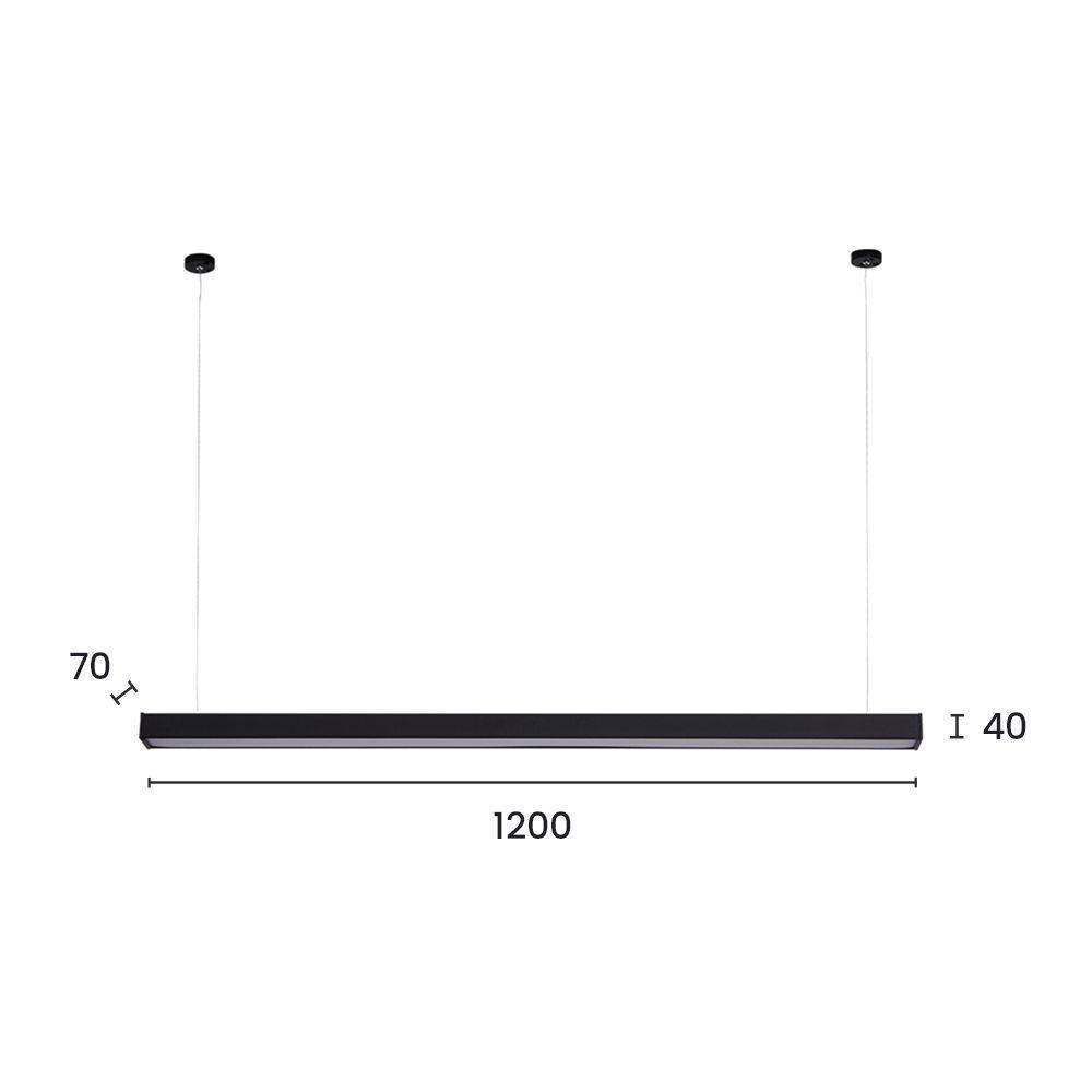 Lustre Pendente Astraled Sagittarii Pt-9152 Preto Led Bivolt - 2