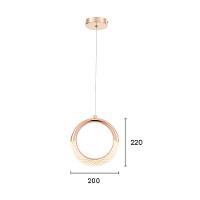 Lustre Pendente Astraled Pictor Pt-9110 Dourado Brilho Led Bivolt - 3