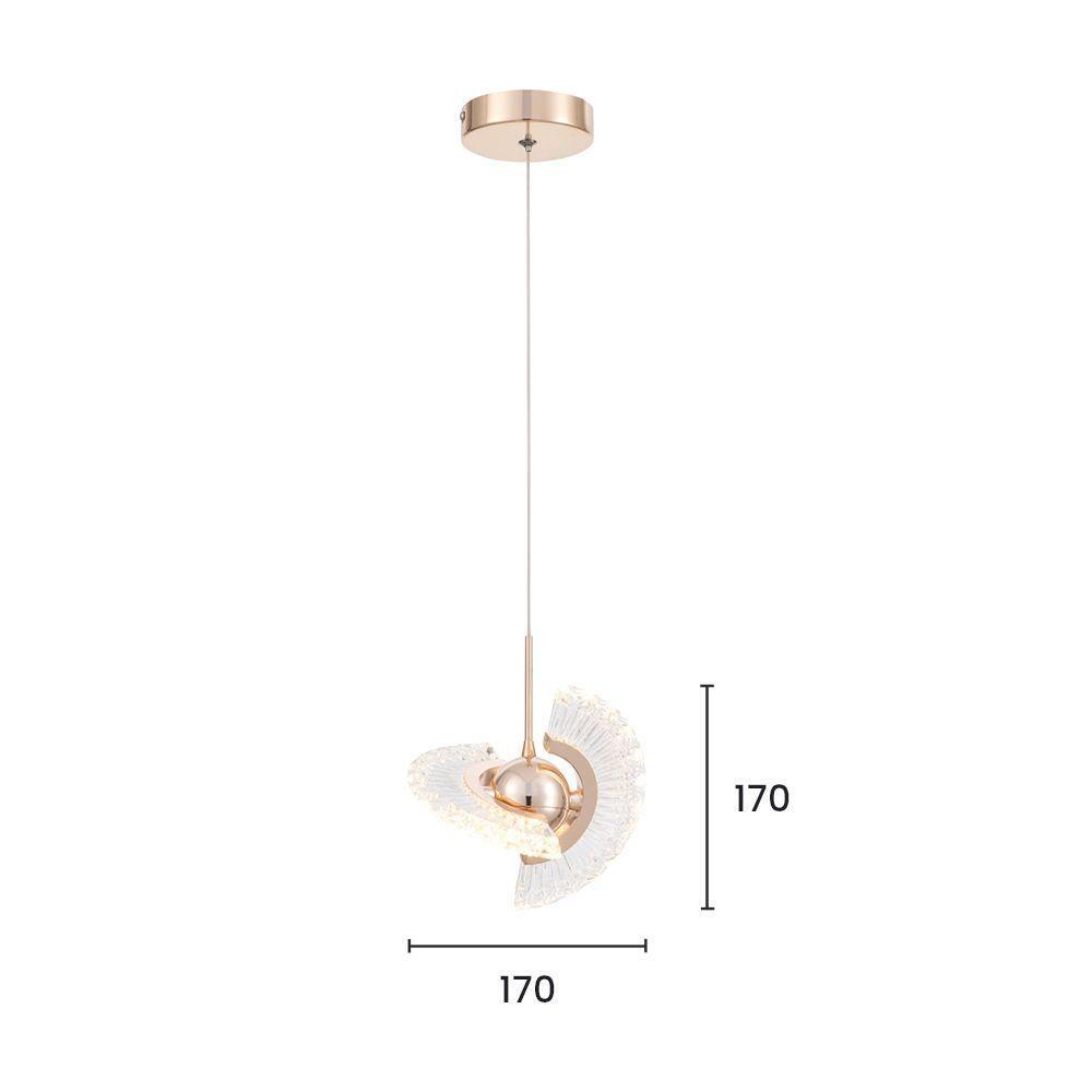 Lustre Pendente Astraled Lynx Pt-9111 Dourado Brilho Led Bivolt - 2