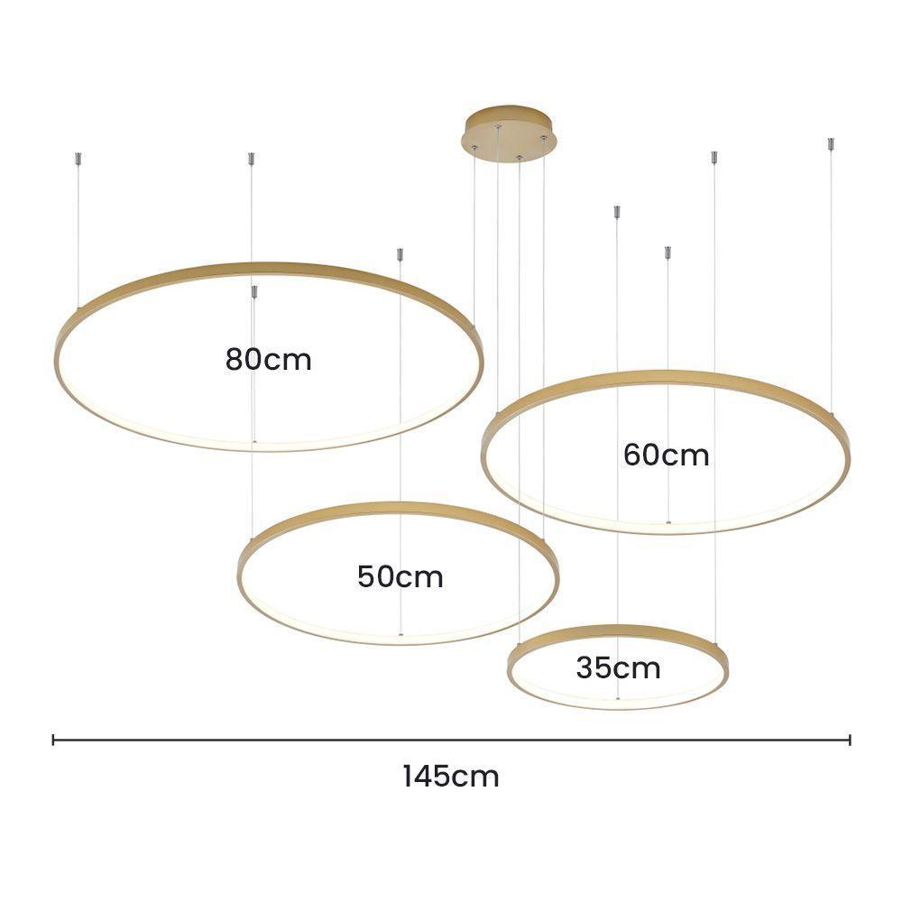 Lustre Pendente Astraled Bevis Pl-9737 Dourado Led Bivolt - 2