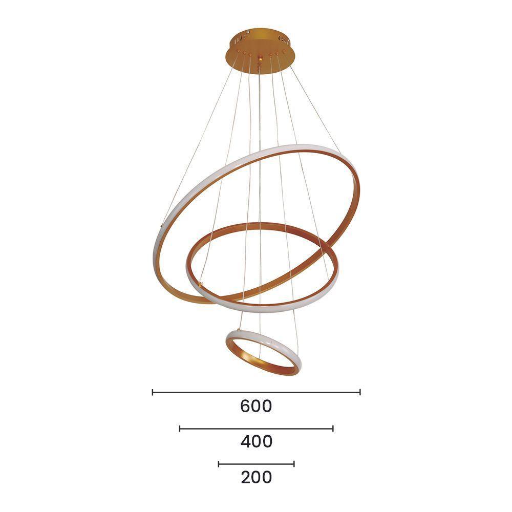 Lustre Pendente Astraled Mintaka Pl-9805 Dourado Led Bivolt - 2