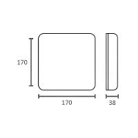 Painel De Led Taschibra Frameless Quadrado Sobrepor 24w Bivolt Branco 6500k Luz Branca 15140140 - 4