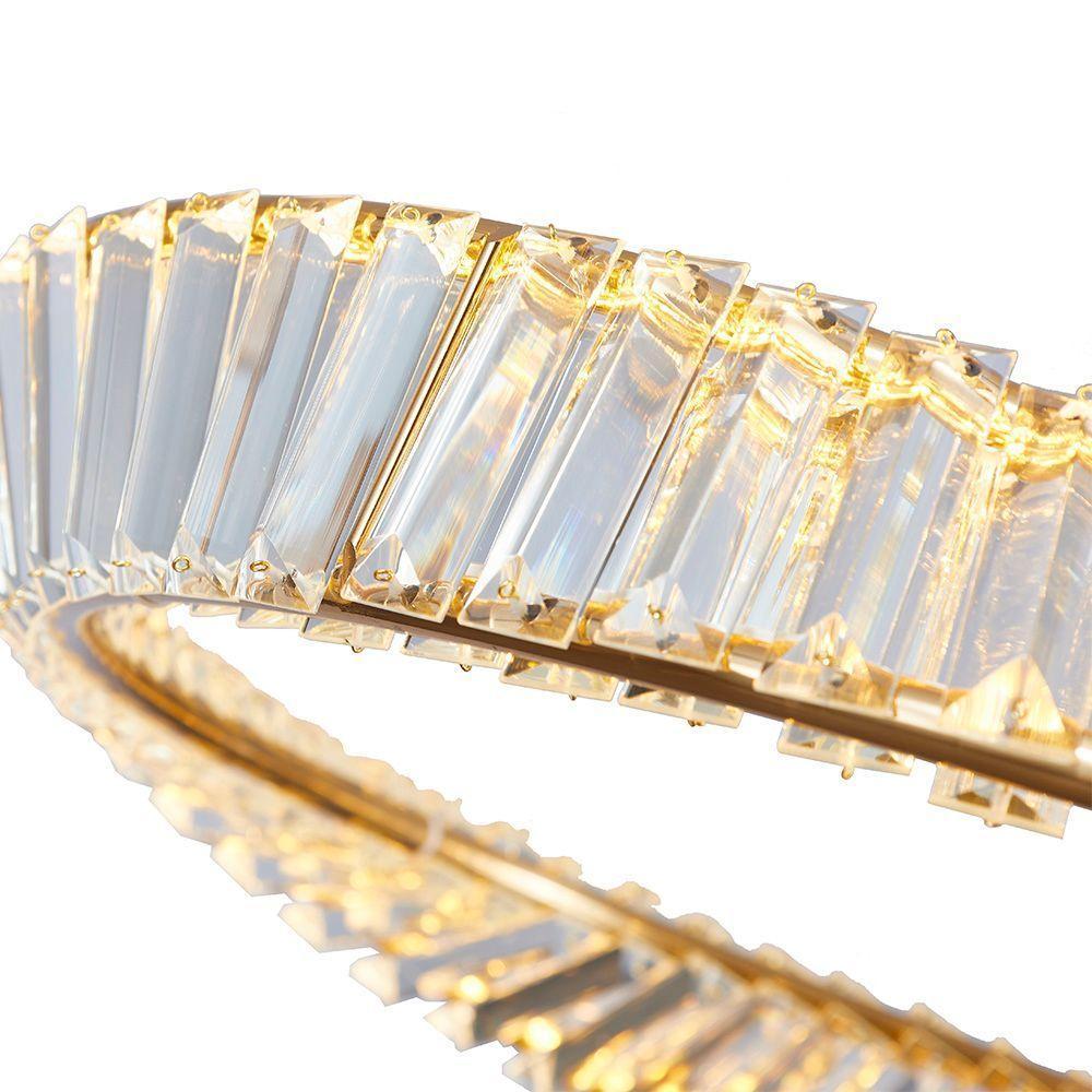 Lustre Pendente Skylight Domino 4016 Dourado Led Bivolt Dourado-transparente - 2