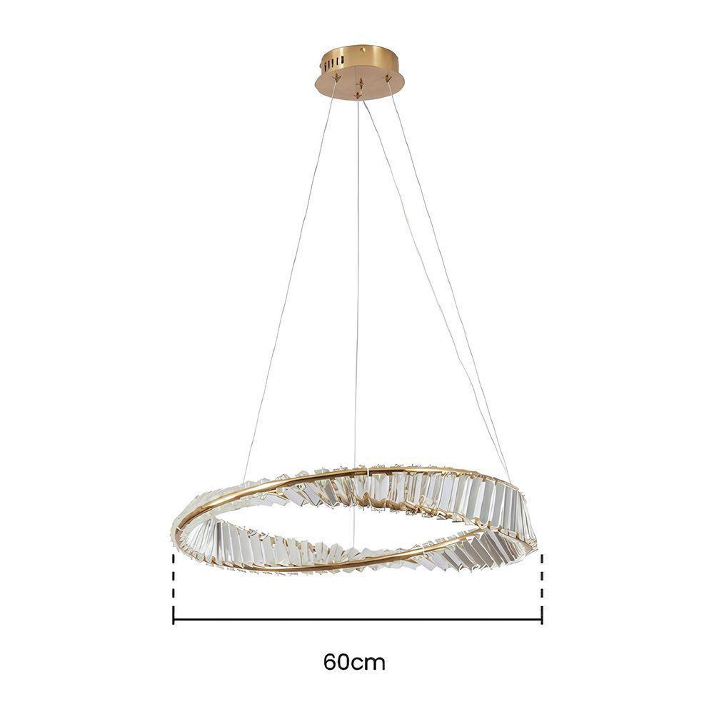 Lustre Pendente Skylight Domino 4016 Dourado Led Bivolt Dourado-transparente - 5
