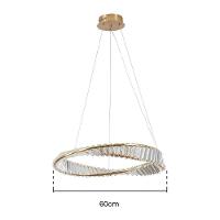 Lustre Pendente Skylight Domino 4016 Dourado Led Bivolt Dourado-transparente - 5