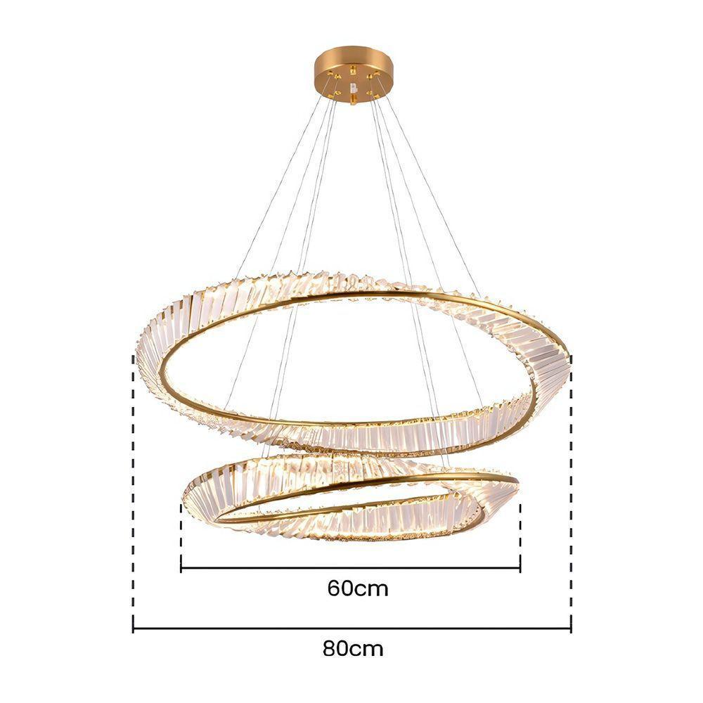 Lustre Pendente Skylight Domino 4017 Dourado Led Bivolt Dourado-transparente - 4