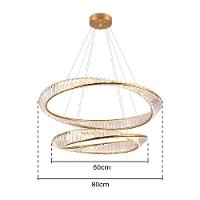 Lustre Pendente Skylight Domino 4017 Dourado Led Bivolt Dourado-transparente - 4