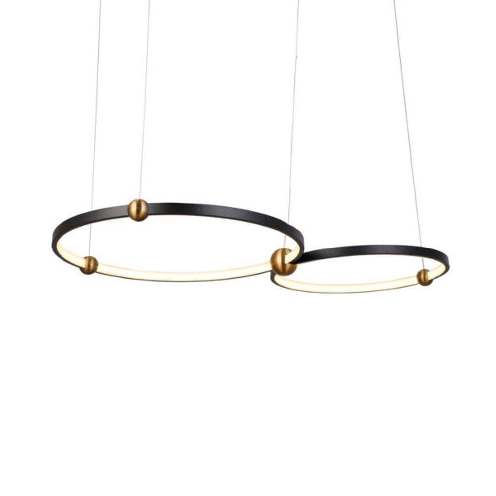 Lustre Pendente Skylight Circles 3075 Preto Led Bivolt - 1