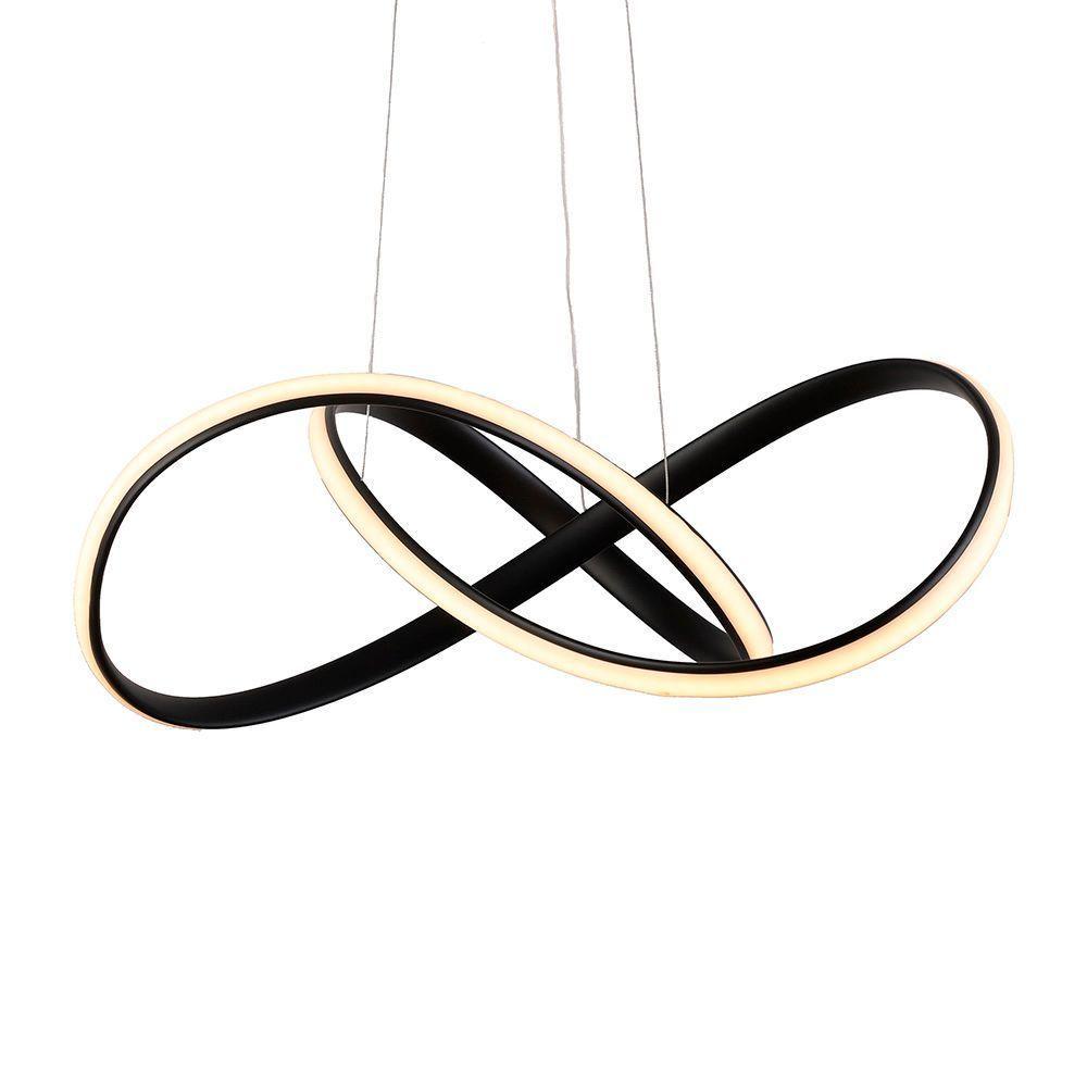 Lustre Pendente Skylight Strip 3017 Led Bivolt Preto - 1