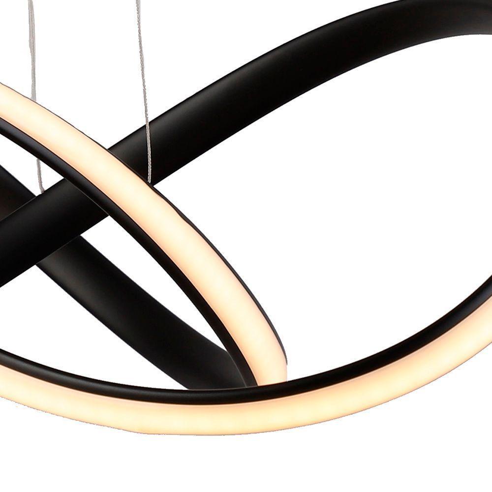 Lustre Pendente Skylight Strip 3017 Led Bivolt Preto - 2