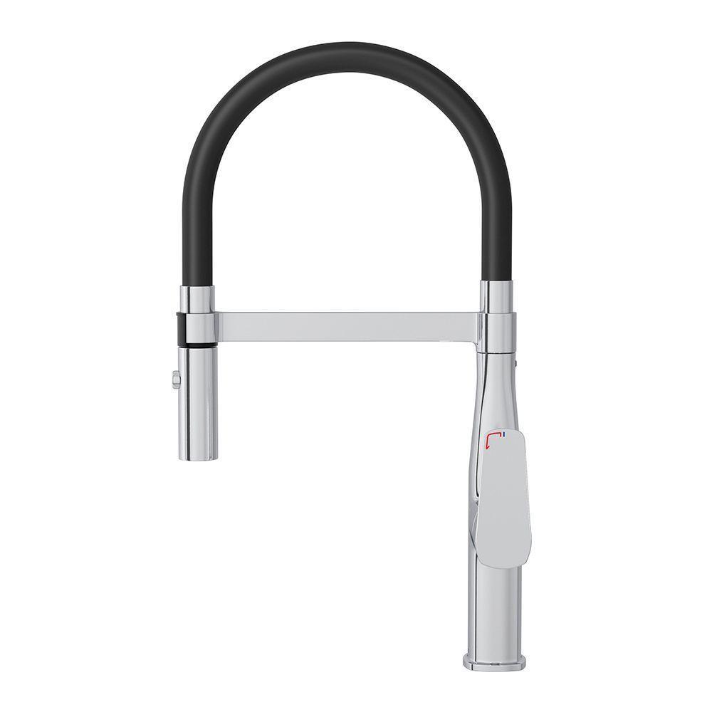 Torneira Misturador Monocomando Deca Level Motion 2274.c.pt Bica Flexível De Bancada Cromada Preta - 3