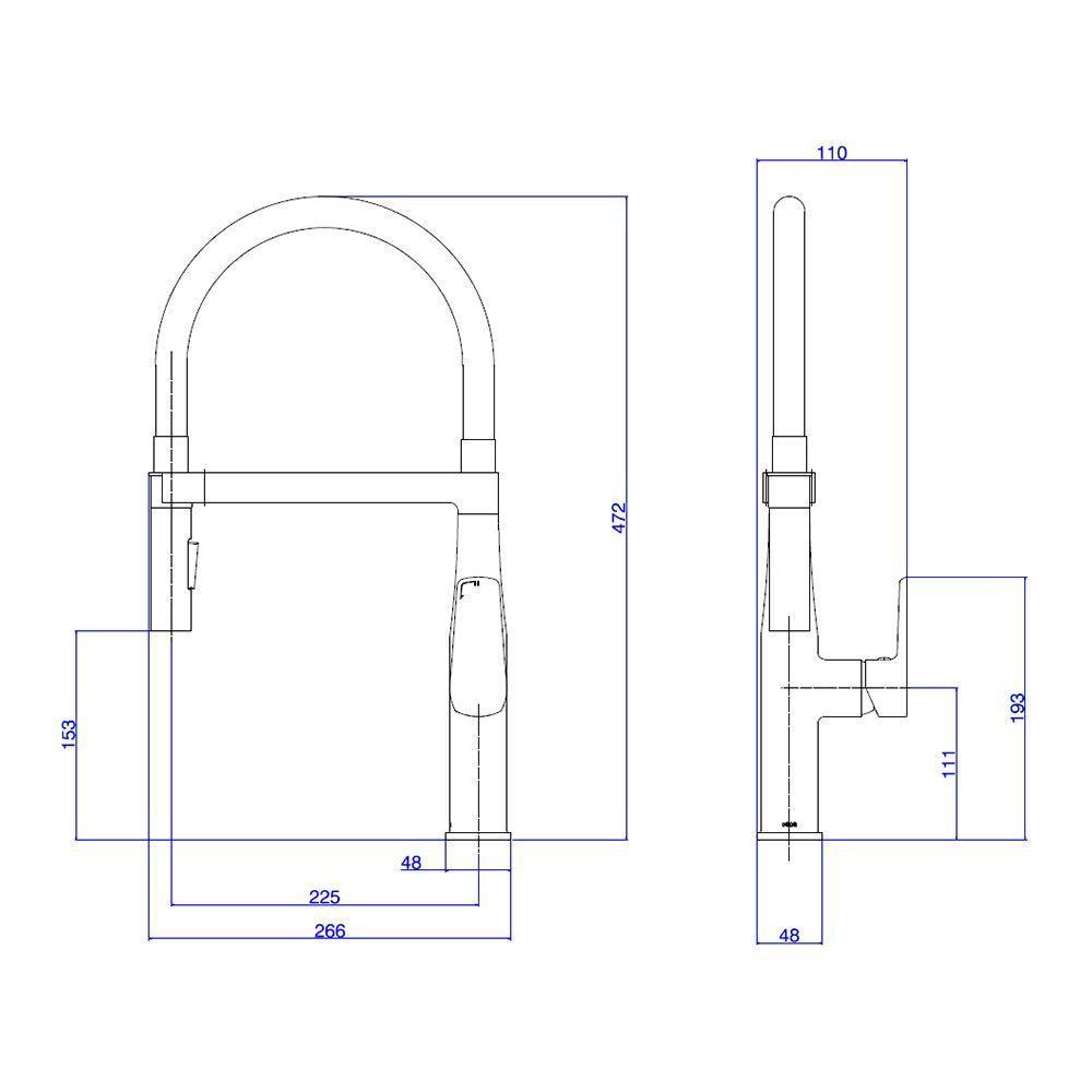 Torneira Misturador Monocomando Deca Level Motion 2274.c.pt Bica Flexível De Bancada Cromada Preta - 4