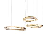 Lustre Pendente Skylight Domino 4043 M Led Bivolt Dourado - 1