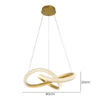 Lustre Pendente Skylight Strip 3117 Dourado Led Bivolt - 4