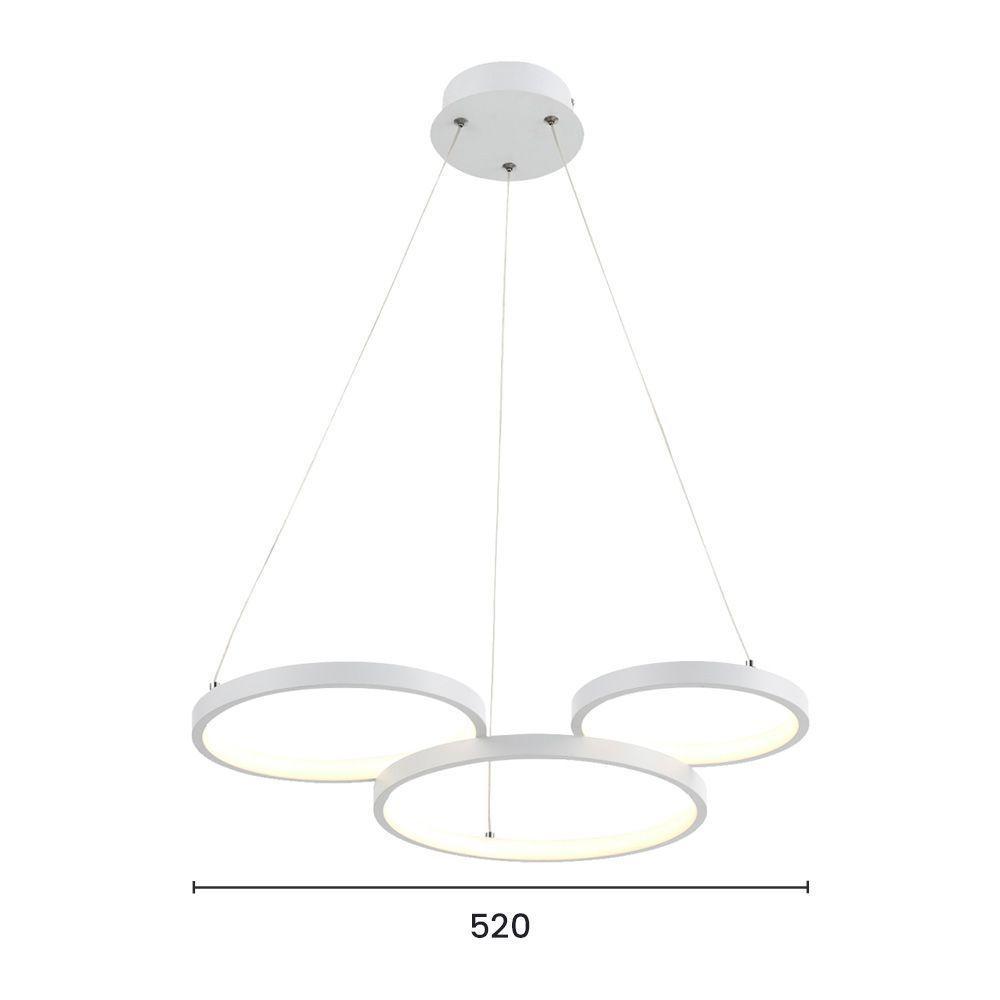 Lustre Pendente Astraled Naida Pl-9835 Branco Led Bivolt - 3
