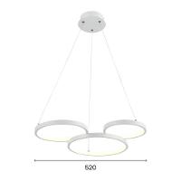 Lustre Pendente Astraled Naida Pl-9835 Branco Led Bivolt - 3
