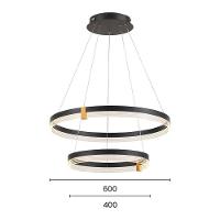 Lustre Pendente Astraled Doly Pl-9856 Preto Led Bivolt - 3