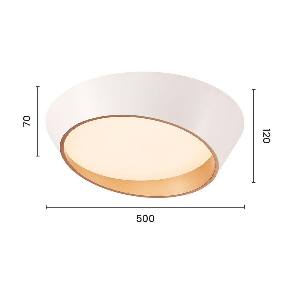 Plafon Astraled Bonanos P-9922 Led Bivolt Branco Dourado - 2