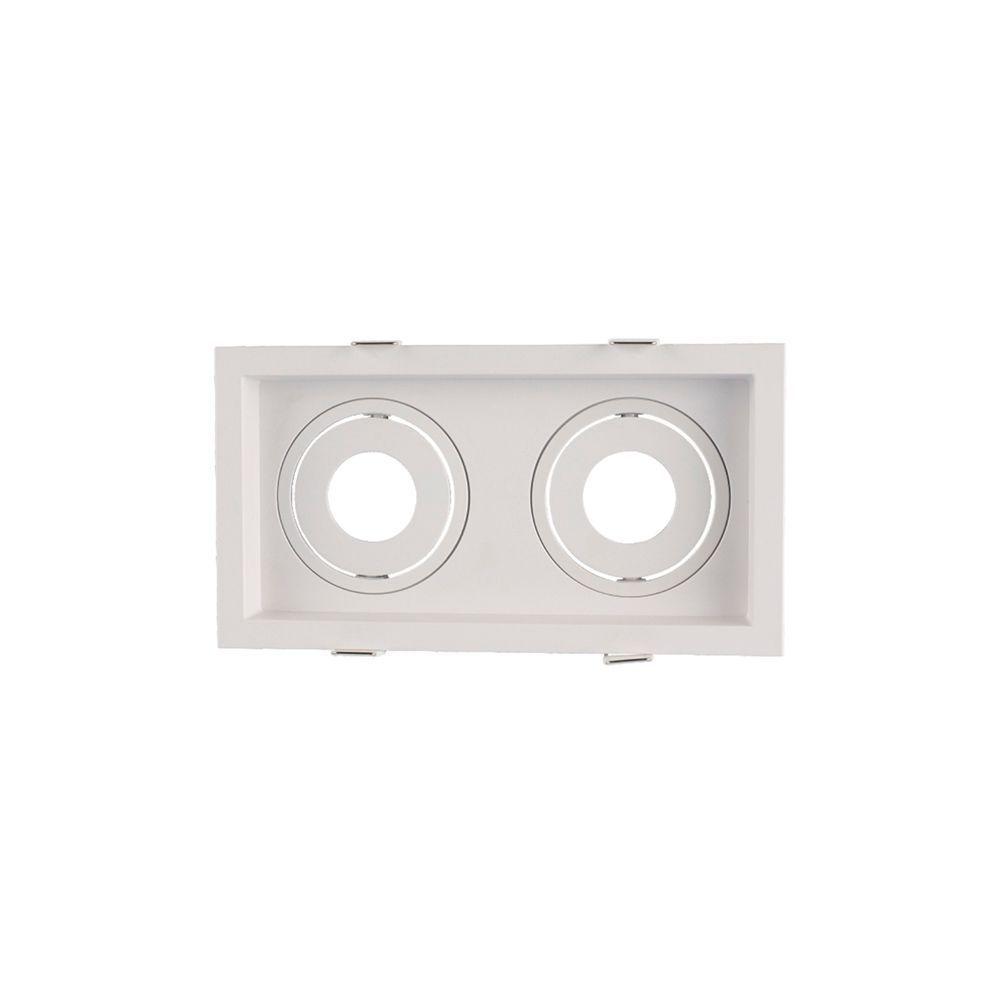 Spot De Embutir Recuado Astraled Berenices Para 2 Lâmpadas Mr16 Branco Sp-7634 - 1