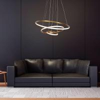 Lustre Pendente Taschibra Montreal 45w Led Bivolt Ouro Fosco - 2