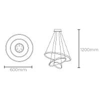 Lustre Pendente Taschibra Montreal 45w Led Bivolt Ouro Fosco - 3