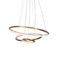 Lustre Pendente Taschibra Montreal 45w Led Bivolt Ouro Fosco - 4