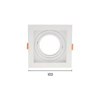 Spot De Embutir Recuado Astraled Berenices Para Lâmpada Mr16 Quadrado Branco Sp-7614 - 2