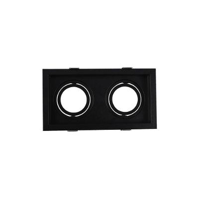 Spot De Embutir Recuado Astraled Berenices Para 2 Lâmpadas Mr16 Preto Sp-7633