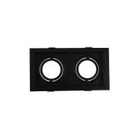 Spot De Embutir Recuado Astraled Berenices Para 2 Lâmpadas Mr16 Preto Sp-7633 - 1