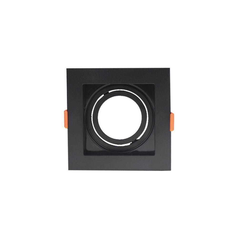Spot De Embutir Recuado Astraled Berenices Para Lâmpada Mr16 Quadrado Preto Sp-7613 - 1
