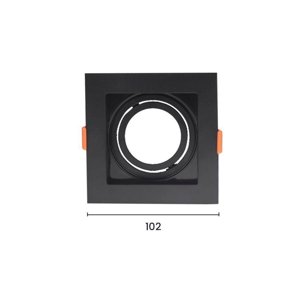 Spot De Embutir Recuado Astraled Berenices Para Lâmpada Mr16 Quadrado Preto Sp-7613 - 2