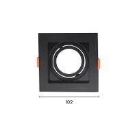 Spot De Embutir Recuado Astraled Berenices Para Lâmpada Mr16 Quadrado Preto Sp-7613 - 2