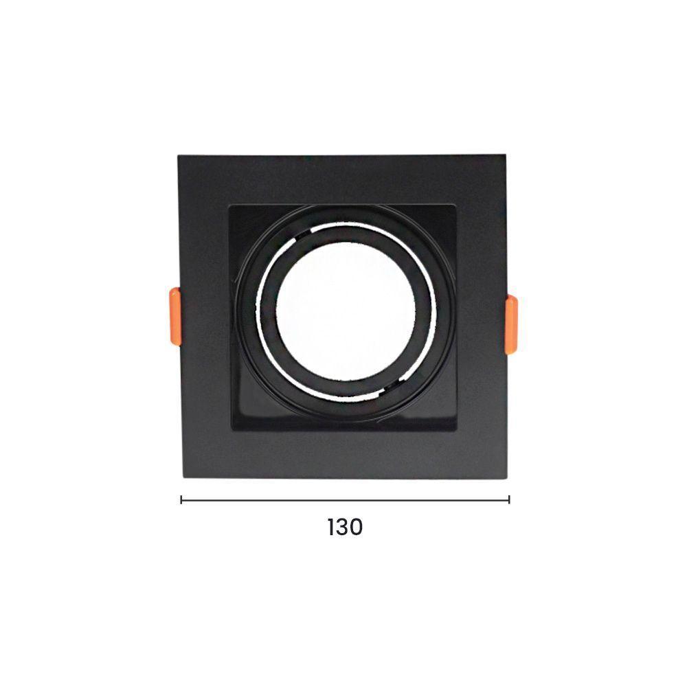 Spot De Embutir Recuado Astraled Berenices Para Lâmpada Par 20 Quadrado Preto Sp-7615 - 2