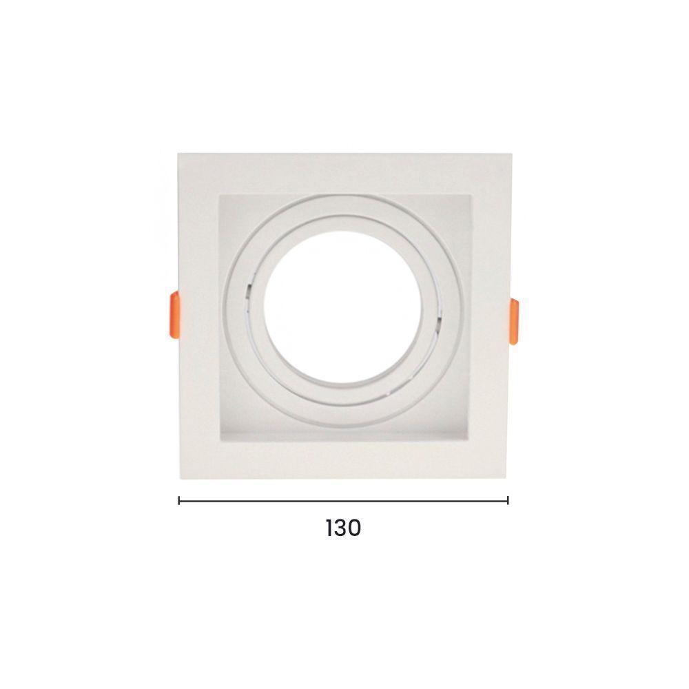 Spot De Embutir Recuado Astraled Berenices Para Lâmpada Par 20 Quadrado Branco Sp-7618 - 2