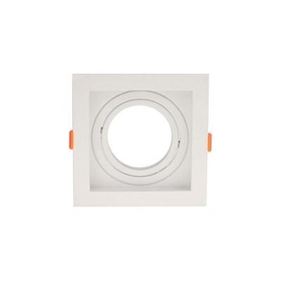 Spot De Embutir Recuado Astraled Berenices Para Lâmpada Par 20 Quadrado Branco Sp-7618