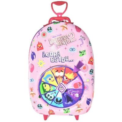 Mochila De Rodinhas 3d Maxtoy Divertidamente Roleta Rosa 3862bm24