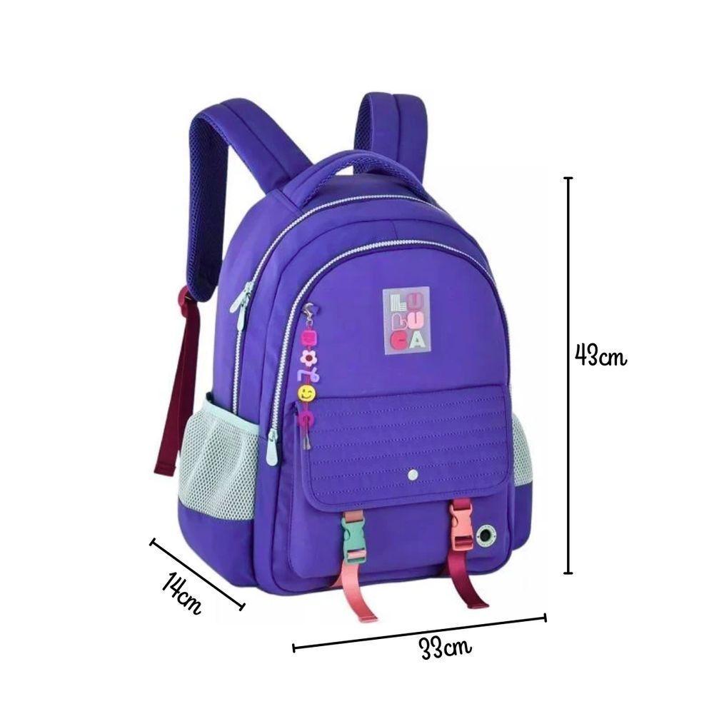 Mochila De Costas 17 Luluca Roxo Clio Style Lu24601 - 2
