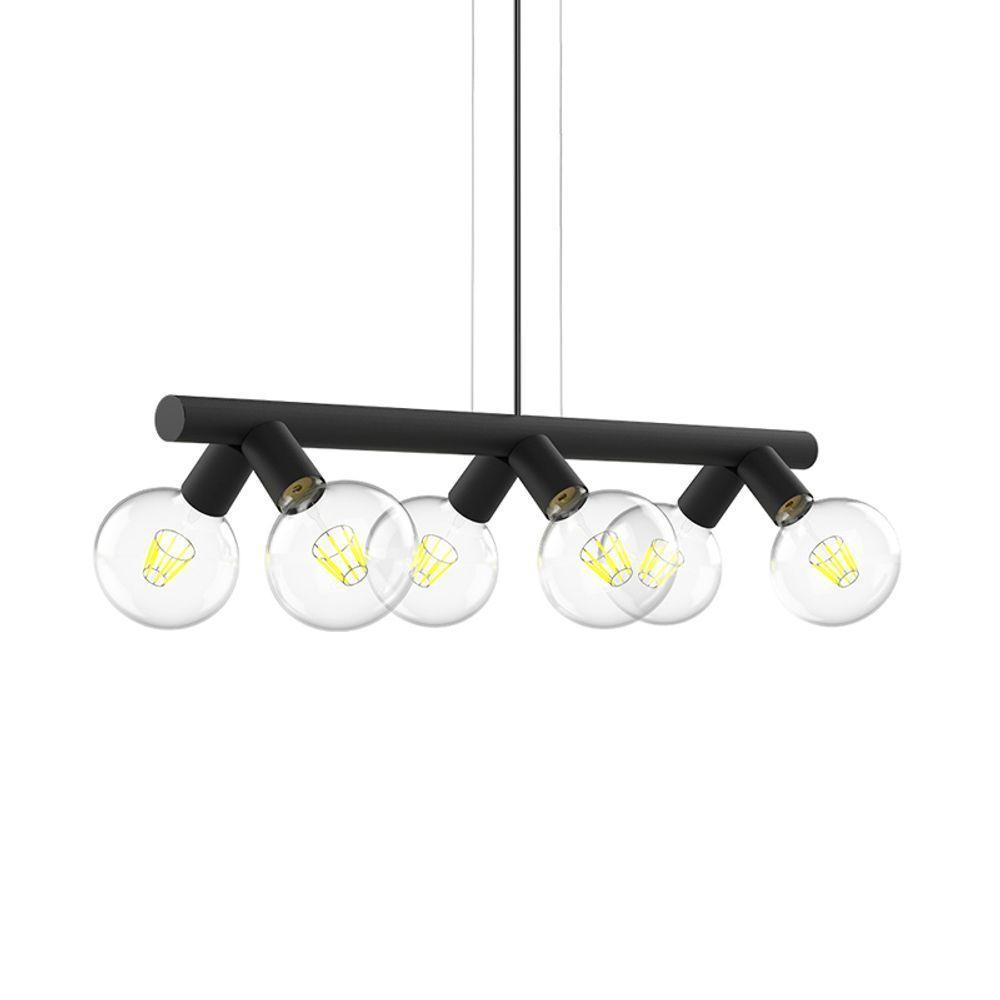 Lustre Pendente Taschibra Ficus Preto E27 Bivolt - 1