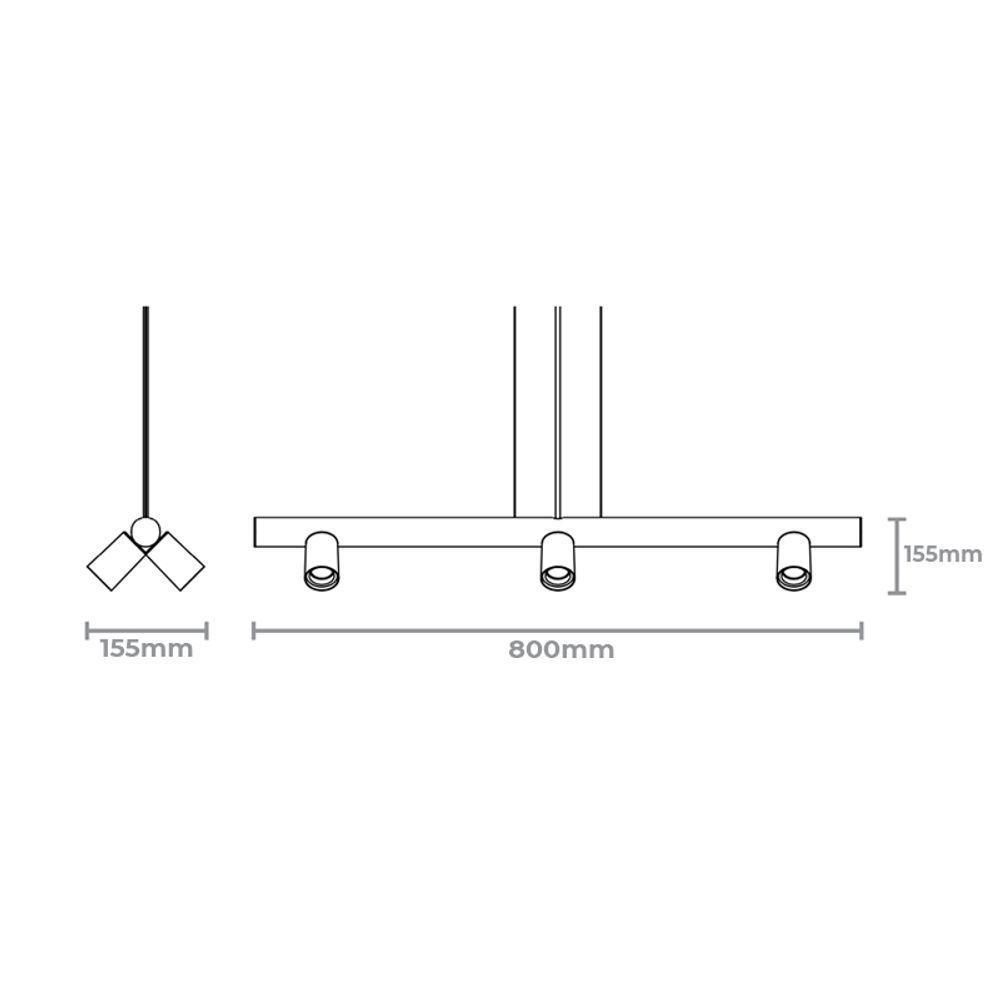 Lustre Pendente Taschibra Ficus Preto E27 Bivolt - 3
