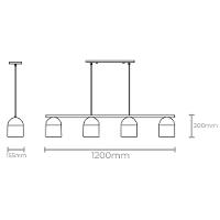 Lustre Pendente Taschibra Folk E27 Bivolt U Preto Unica 02110284-18 - 3