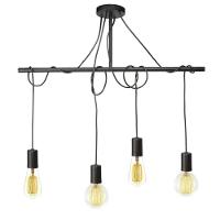 Lustre Pendente Taschibra Tears Linear Preto E27 Bivolt - 1